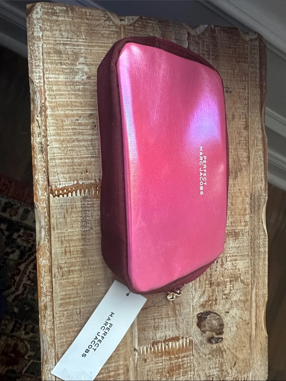 Marc Jacobs Iridescent Pink Travel Cosmetic Pouch